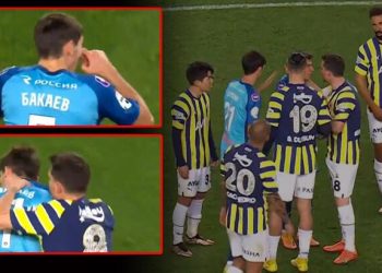 Rus futbolcu ile Mert Hakan Yandaş tartıştı! Zenit taraftarı, Fenerbahçe tribünlerini tahrik etti