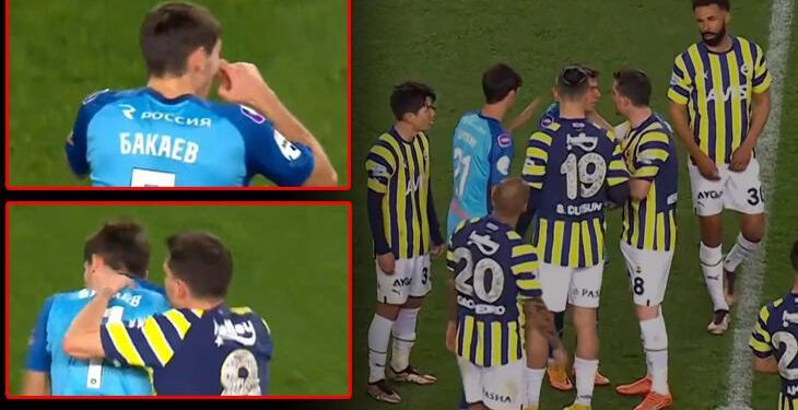 Rus futbolcu ile Mert Hakan Yandaş tartıştı! Zenit taraftarı, Fenerbahçe tribünlerini tahrik etti